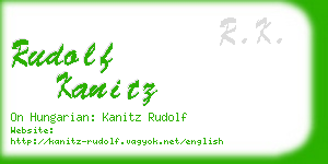 rudolf kanitz business card